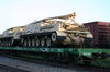 Militär Panzer am Zug
