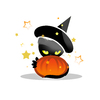 Halloween-schwarze Katze