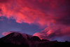 Sonnenuntergang auf dem Berg. Rainier