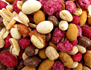 Erdnüsse - beschichtet Vielfalt